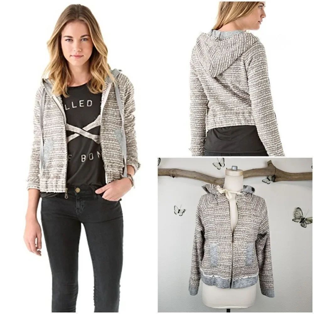 Dolan tweed zip up hoodie